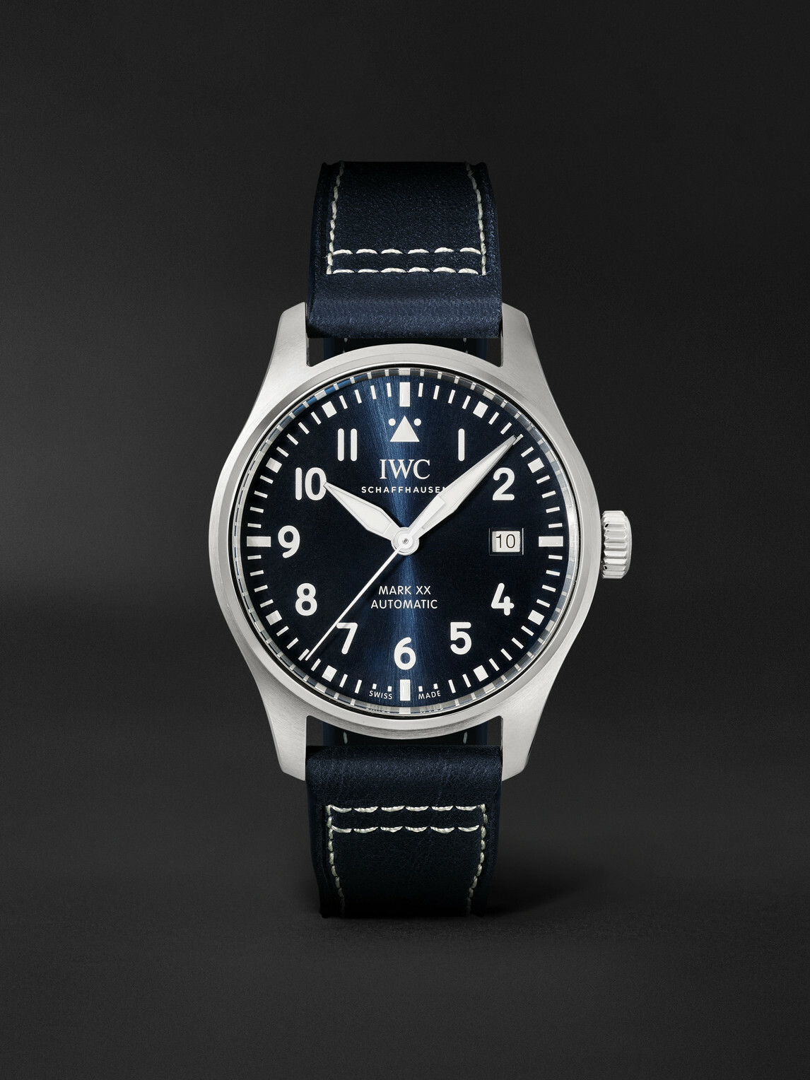IWC Schaffhausen - Pilot's Mark XX Automatic 40mm Stainless Steel and Leather Watch, Ref. No. IW328203
