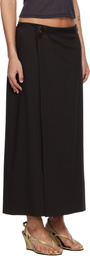 Paloma Wool Brown Blont Midi Skirt