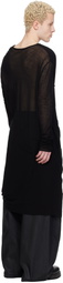 Julius Black Drop Neck Drape T-shirt