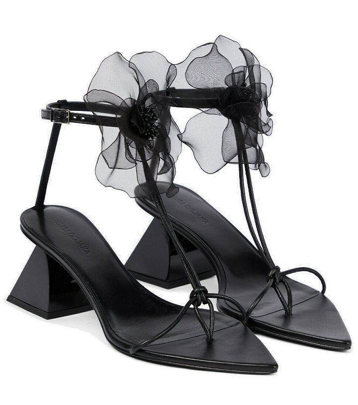Photo: Nensi Dojaka - Appliqué leather thong sandals