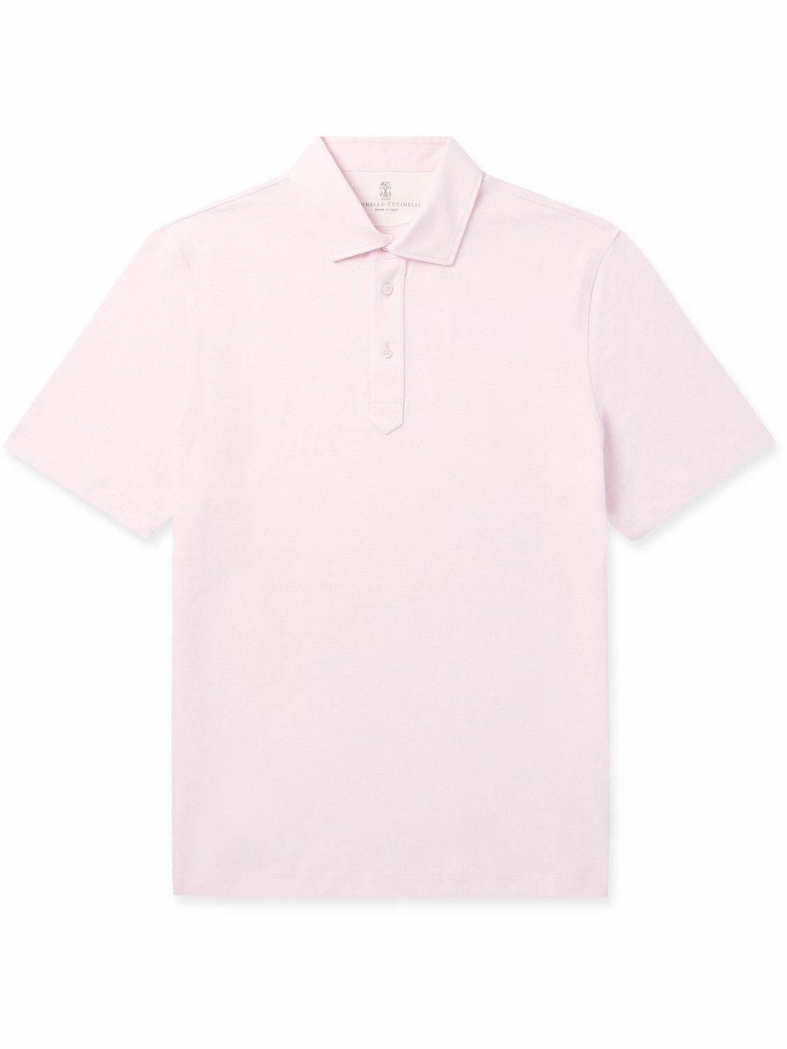 Brunello Cucinelli - Linen and Cotton-Blend Polo Shirt - Pink