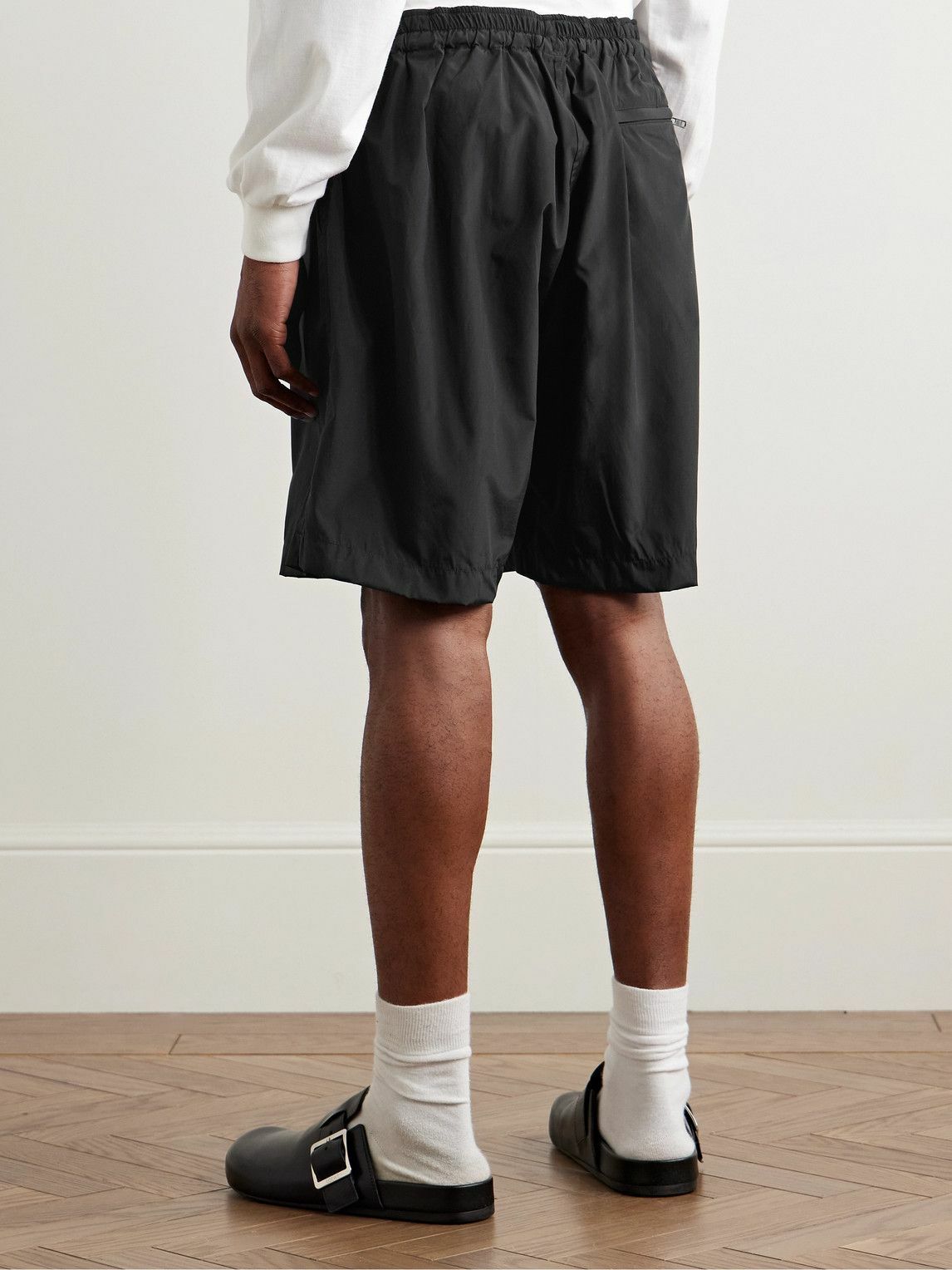 Kaptain Sunshine - Trainer Straight-Leg Silk-Blend Shell Shorts