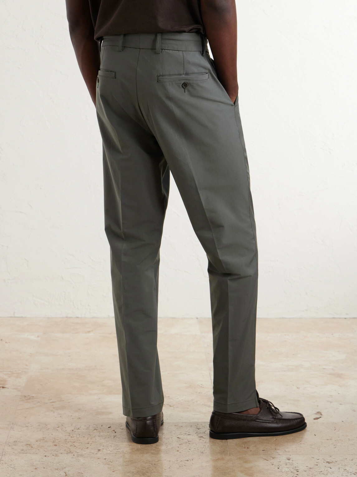James Perse - Slim-Leg Stretch Cotton-Blend Trousers - Green