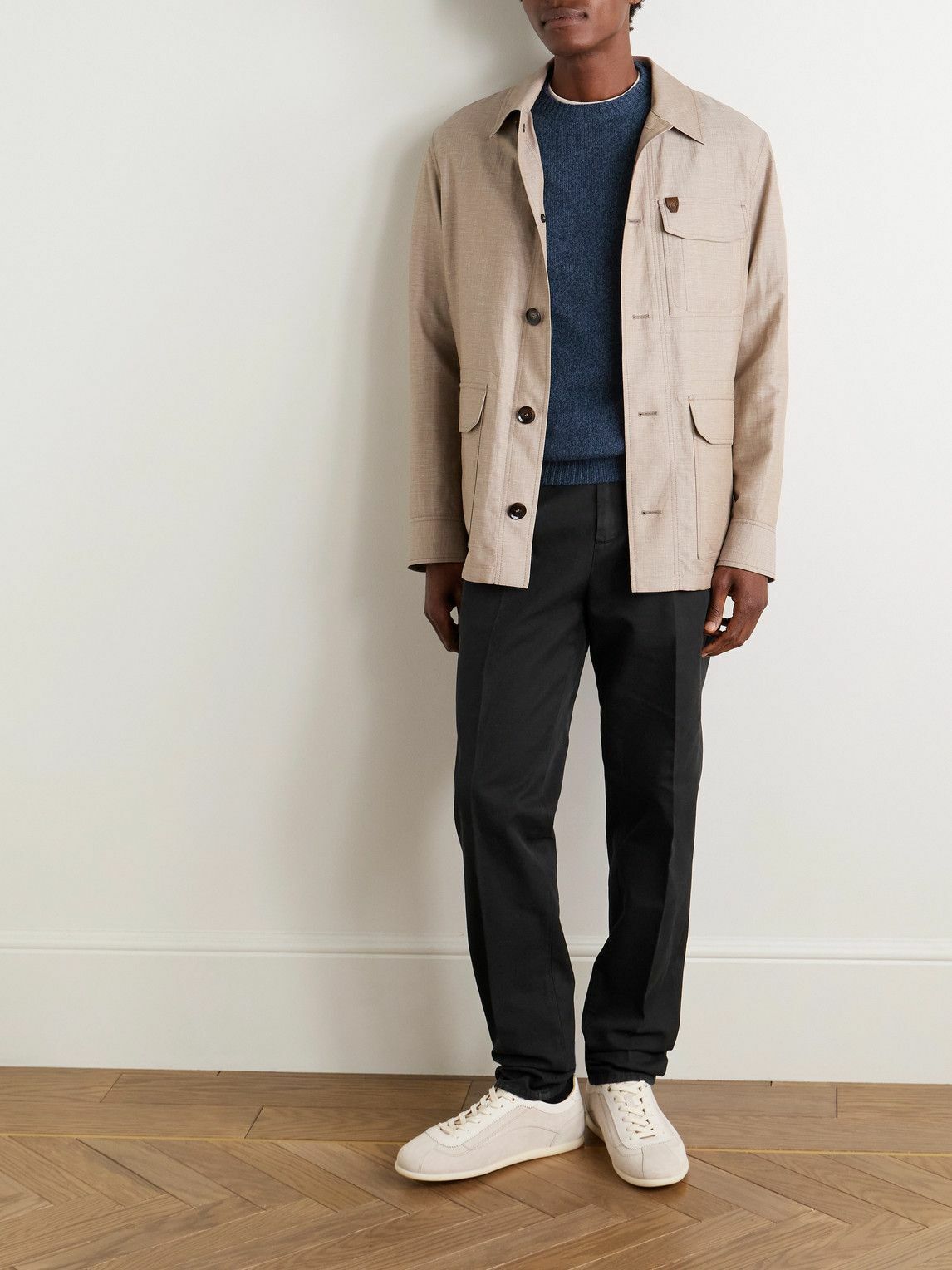 Boglioli - Wool and Cashmere-Blend Sweater - Blue