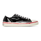 Marni Black and Off-White Painted Low Top Sneakers