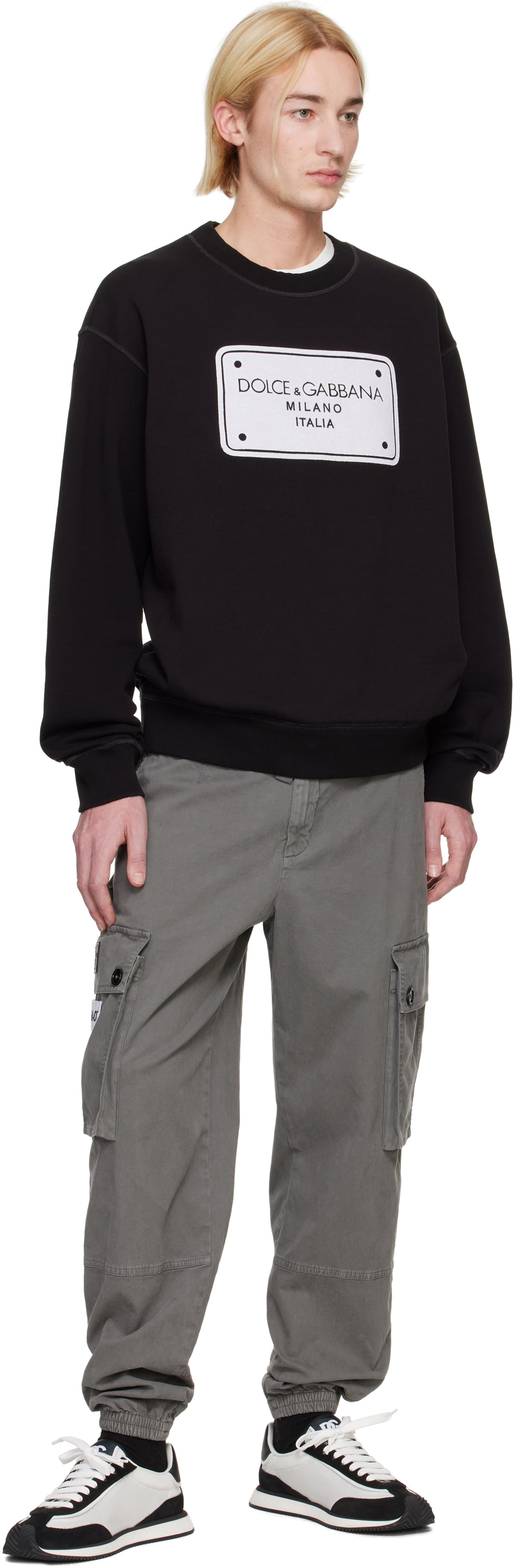 Dolce&Gabbana Black Patch Sweatshirt