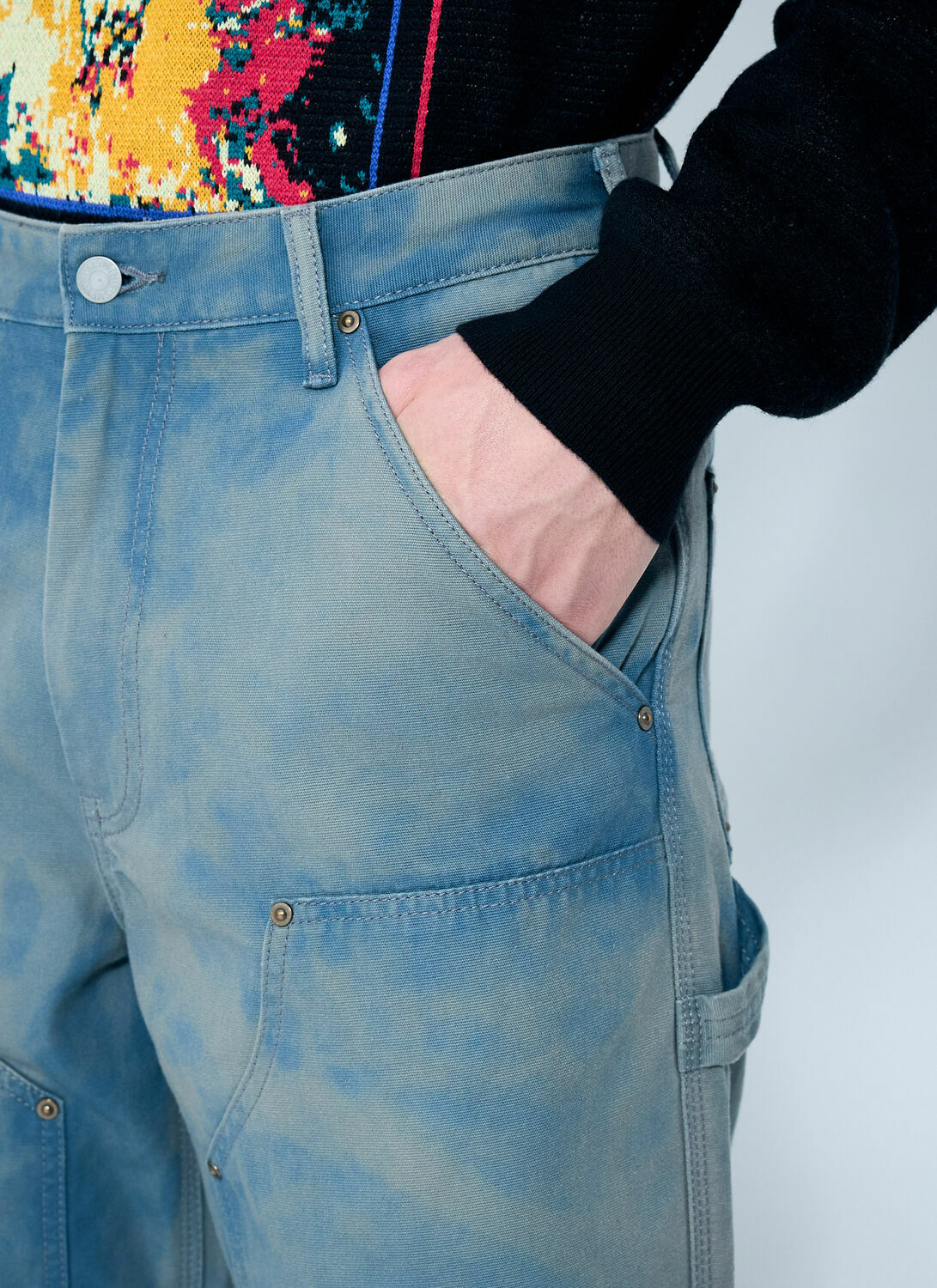 thisisneverthat® Bleached Double Knee Pants