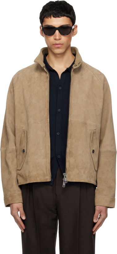 Photo: Hugo Tan Goatskin Suede Jacket