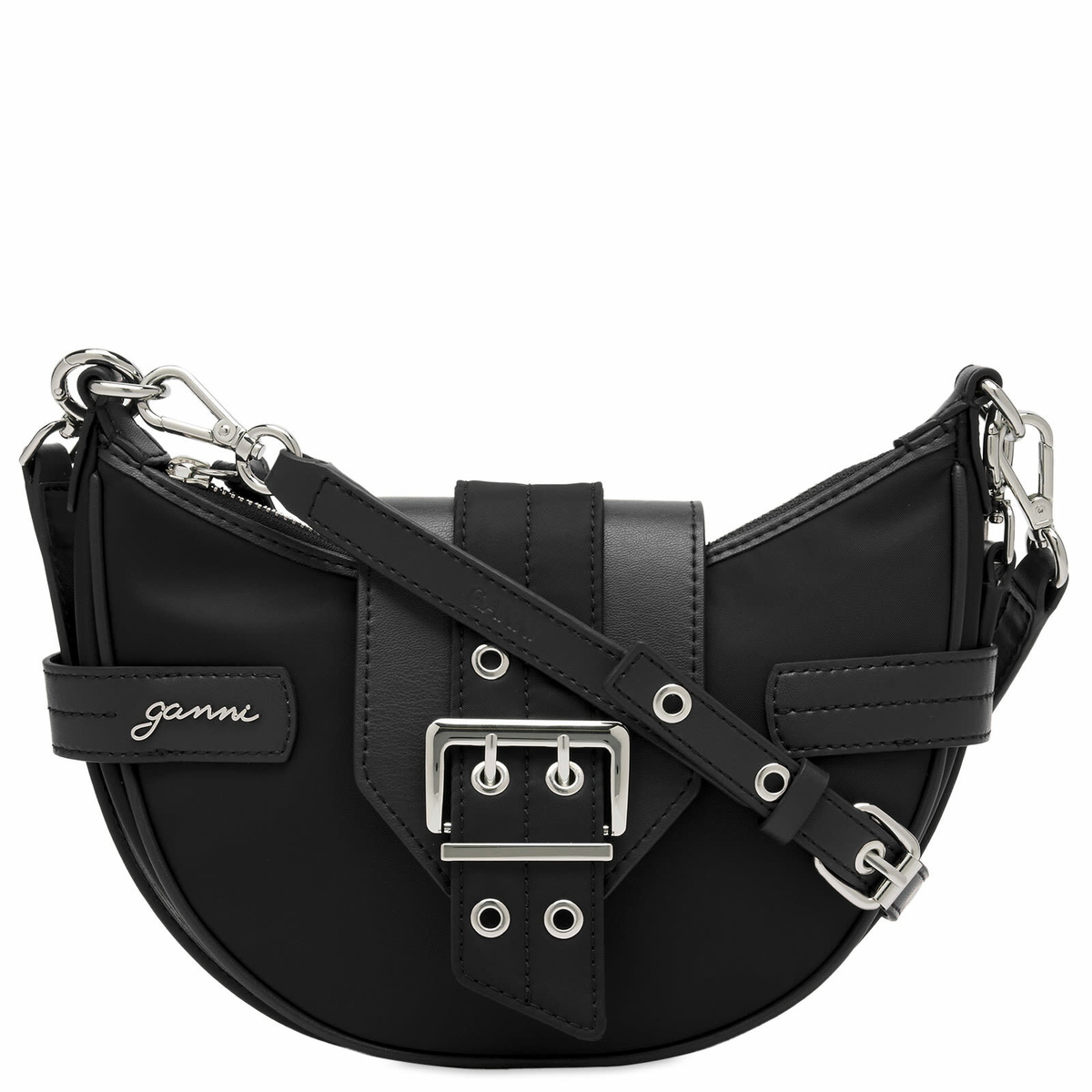 【関税込み】GANNI ブラック スモール Bucky クロスボディバッグ Black Black Small Bucky Crossbody Bag | GANNI US