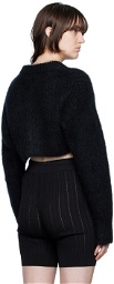 System Black Cropped Sweater