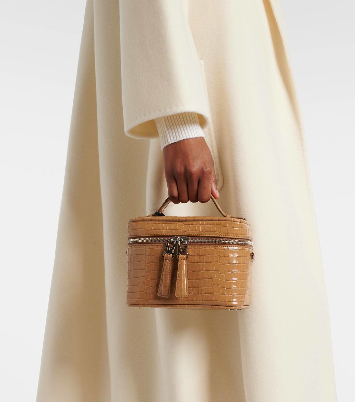 Max Mara Vanity Mini croc-effect leather crossbody bag Max Mara