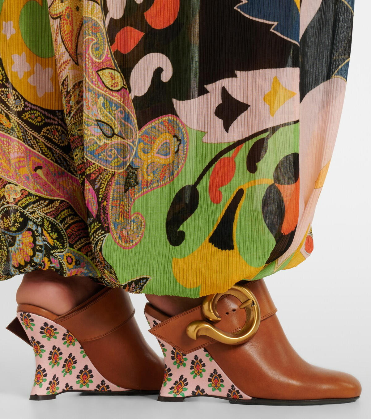 Etro Sabot leather wedges
