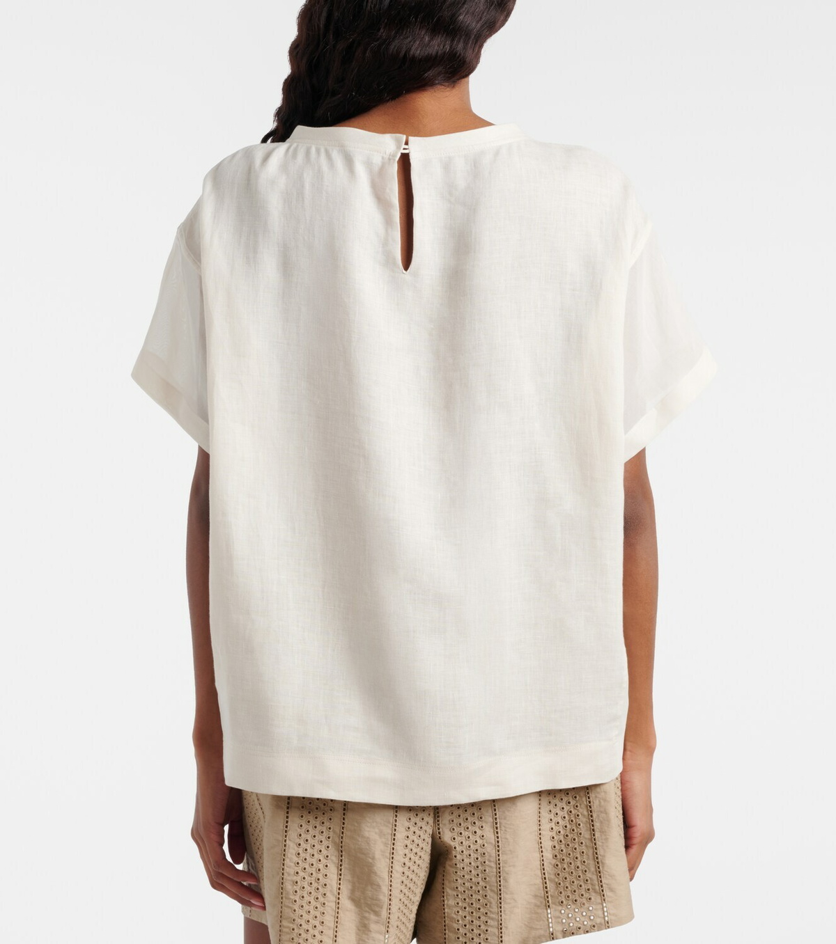 Brunello Cucinelli Oversized linen T-shirt