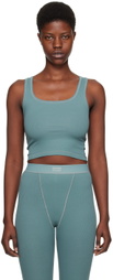 SKIMS Blue Cotton Rib Tank Top