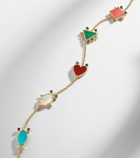Yvonne Léon Petits Personnages 9kt gold bracelet with gemstones