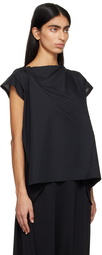 132 5. ISSEY MIYAKE Black Square Neck T-Shirt