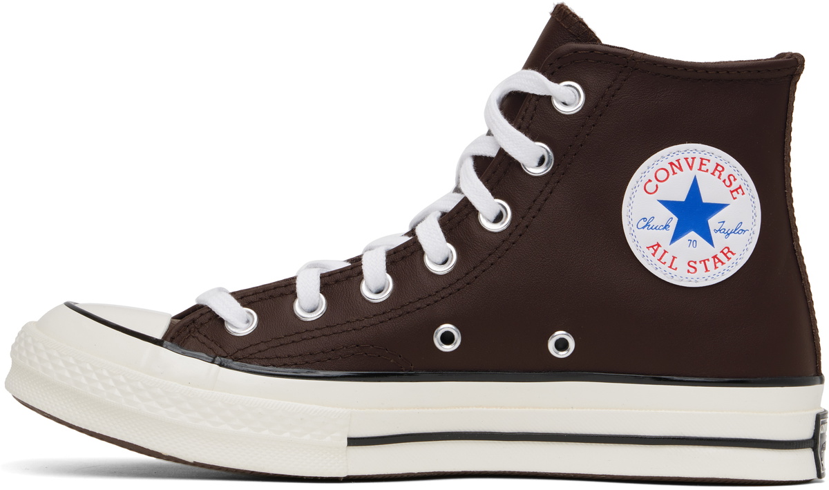 Converse Brown Chuck 70 Heritage Leather High Top Sneakers