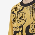 Polar Skate Co. Men's Emile Crew Knit in Black/Yellow