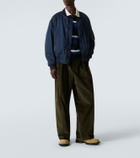 Arch4 Striped cashmere polo sweater