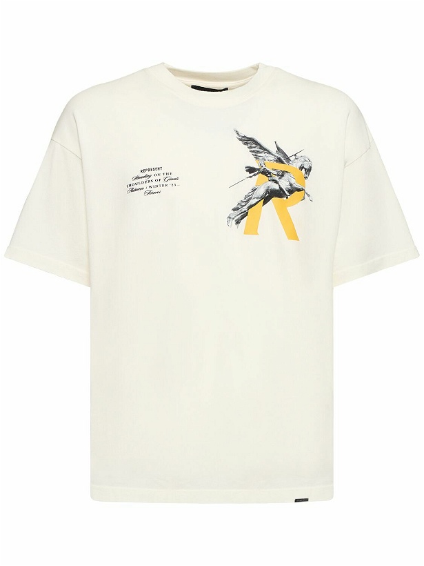 Photo: REPRESENT - Printed Logo Oversize Cotton T-shirt