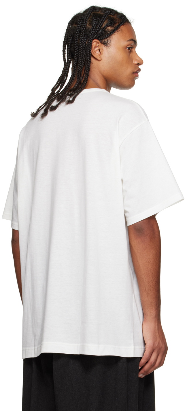 Y's For Men Off-White Printed T-Shirt