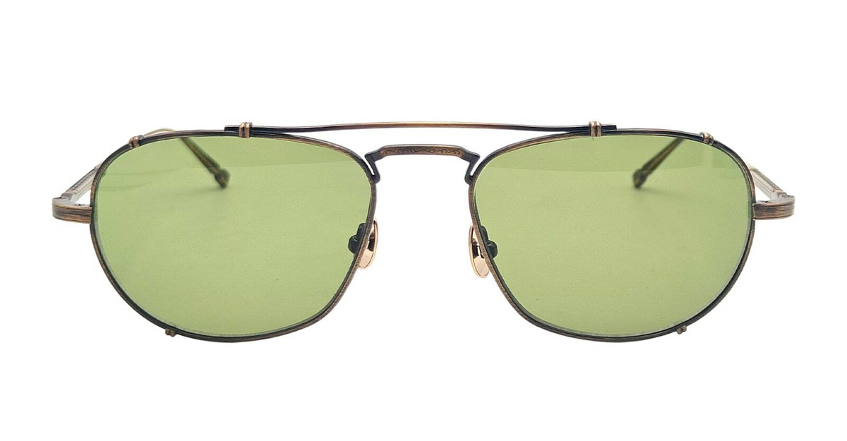 Matsuda M3151 - Antique Gold / Sage Green Sunglasses
