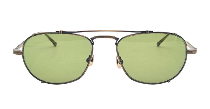 Photo: Matsuda M3151 - Antique Gold / Sage Green Sunglasses