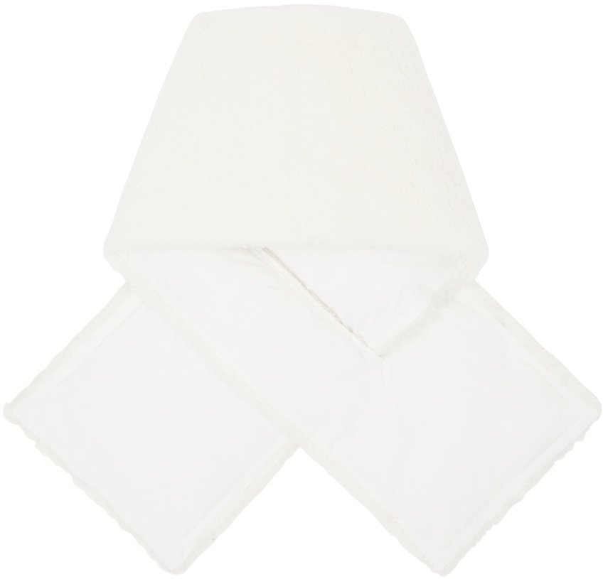 Yves Salomon White Technique Down Shearling Scarf