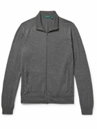 Incotex - Virgin Wool Zip-Up Cardigan - Gray