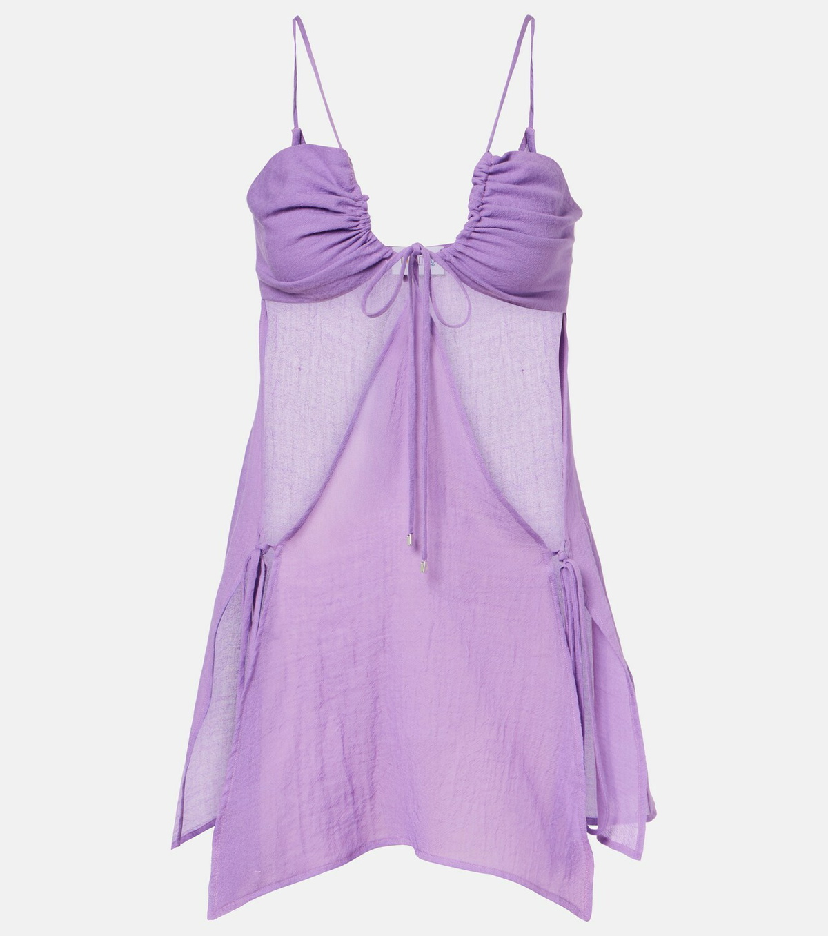 The Attico Cutout cotton muslin minidress