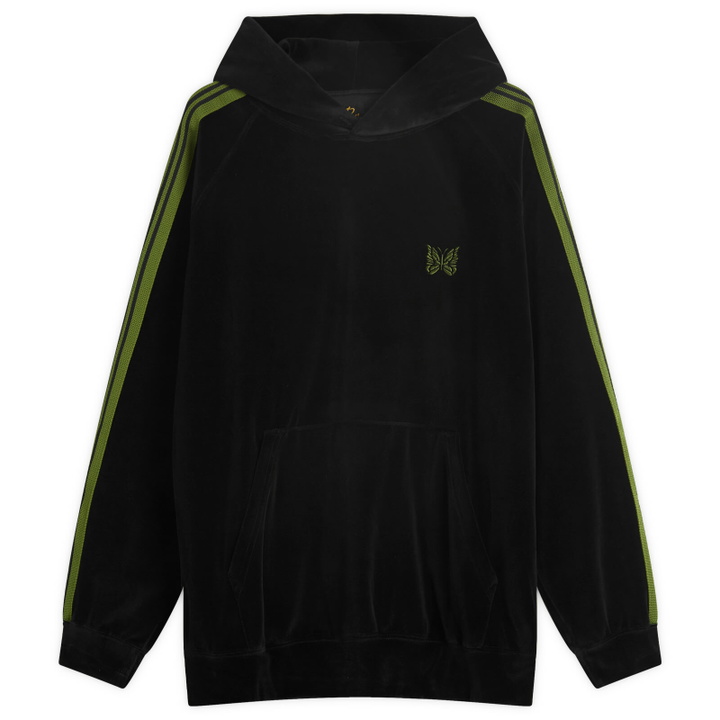 Photo: Needles Men's Velour Track Hoodie in Black