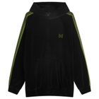 Needles Men's Velour Track Hoodie in Black