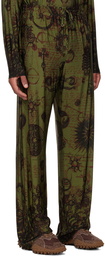 Marine Serre Khaki Geotic Lounge Pants