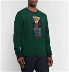 Polo Ralph Lauren - Bear-Intarsia Striped Wool Sweater - Green