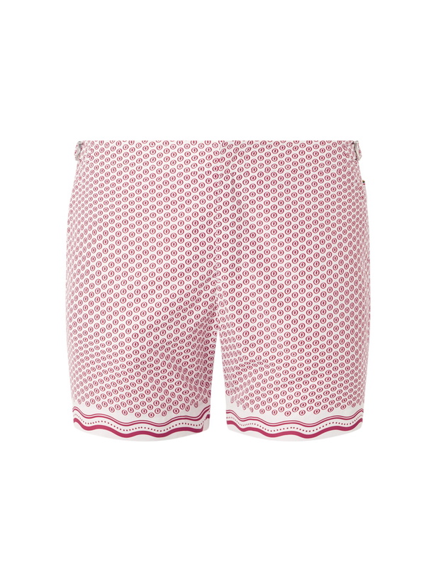 Photo: Orlebar Brown - Bulldog Straight-Leg Mid-Length Printed Swim Shorts - Pink