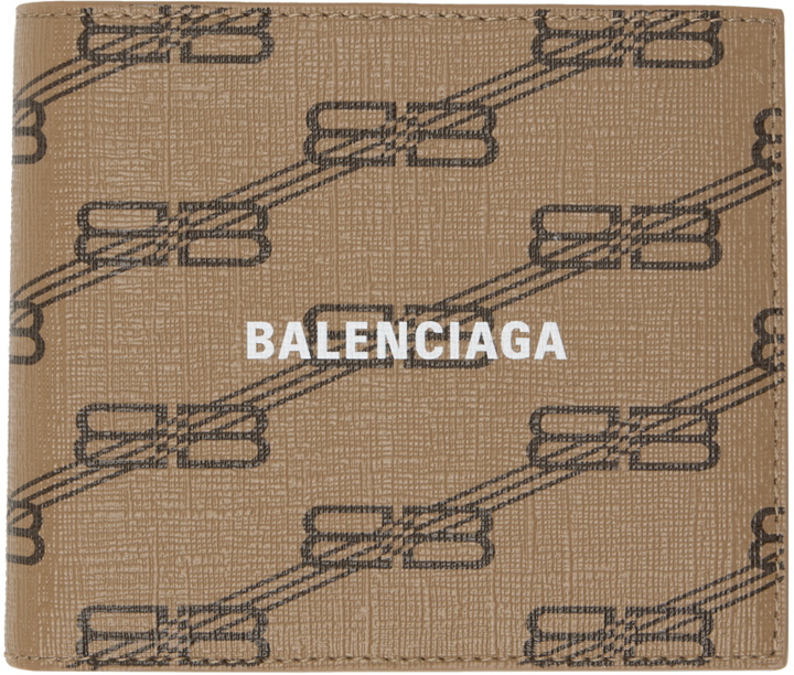 Photo: Balenciaga Beige Signature BB Monogram Wallet