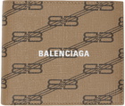 Balenciaga Beige Signature BB Monogram Wallet