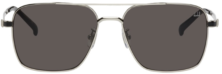 Photo: Dunhill Silver Aviator Sunglasses