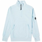 C.P. Company Men's Diagonal Raised Fleece Zipped Sweatshirt in Starlight Blue