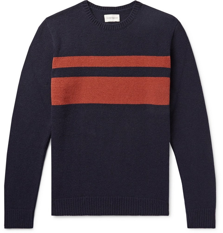 Photo: Oliver Spencer - Blenheim Striped Wool Sweater - Men - Navy