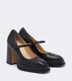 Souliers Martinez Casilda leather platform Mary Jane pumps