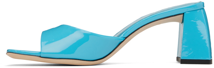 BY FAR Blue Romy Heeled Sandals By Far