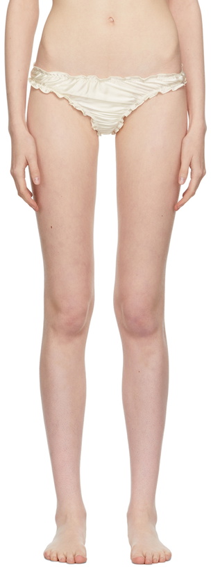 Photo: softandwet SSENSE Exclusive Off-White Frilled Thong