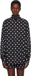 Moschino Black Allover Polka Dots Shirt