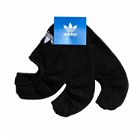 Adidas Low Cut Sock 3 Pack Black - Mens - Socks