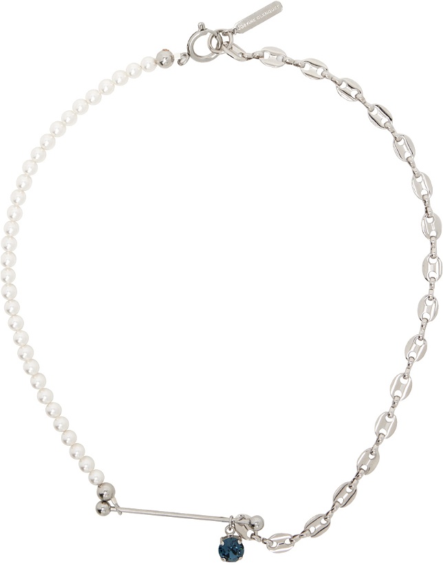 Photo: Justine Clenquet SSENSE Exclusive Silver & White Maddy Necklace