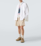 Balenciaga Back distressed logo cotton shorts