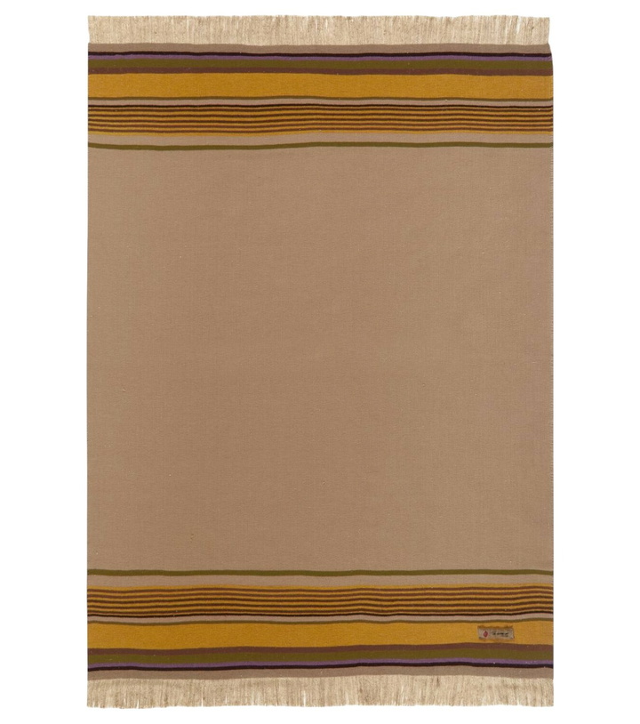 Photo: The House of Lyria Grottesco striped silk and wool-blend blanket