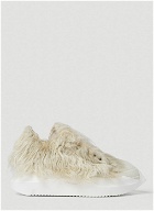 Abstract High Sneakers in Beige