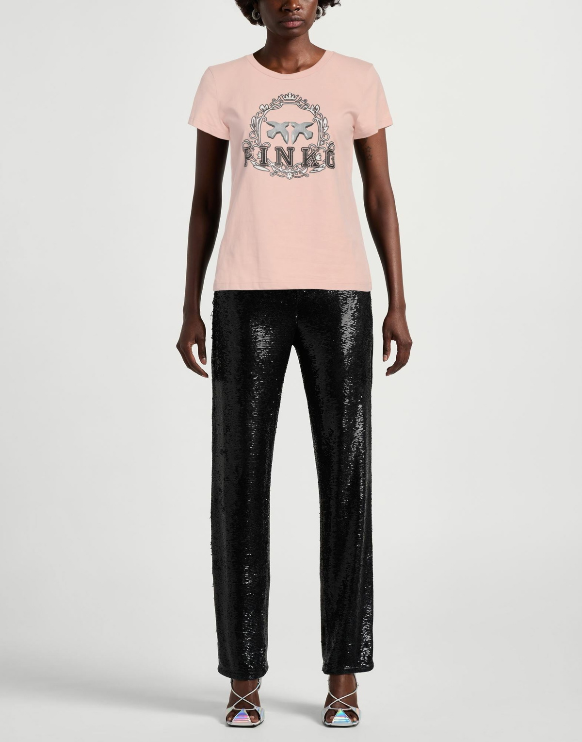 Pinko Denim Womens T-shirt Light in Pink